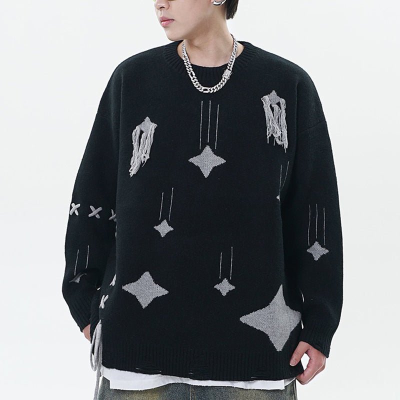 men's casual star sweater