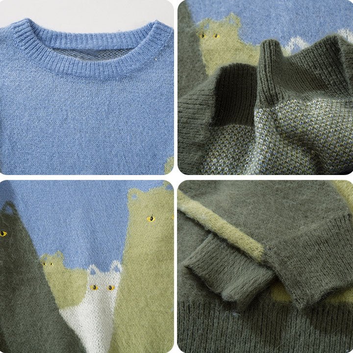 warm cat knitted sweater