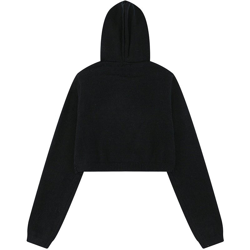 crop hooded sweater