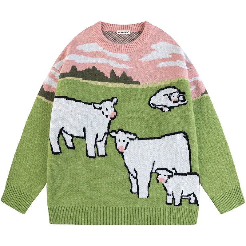 cow knit sweater