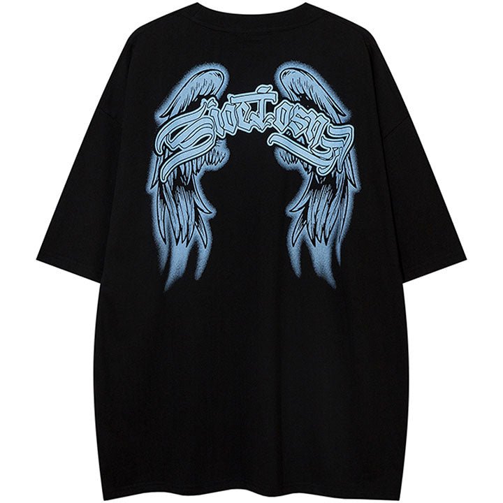 letter and wings T-shirt