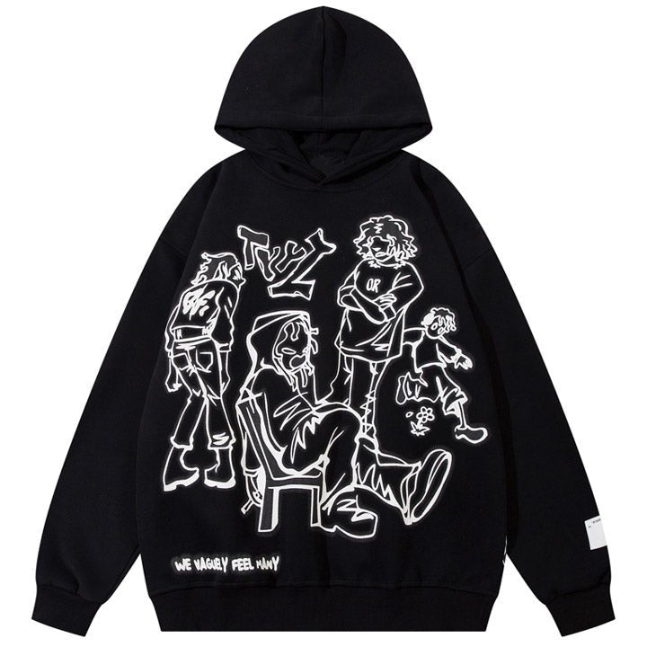 black y2k hoodie