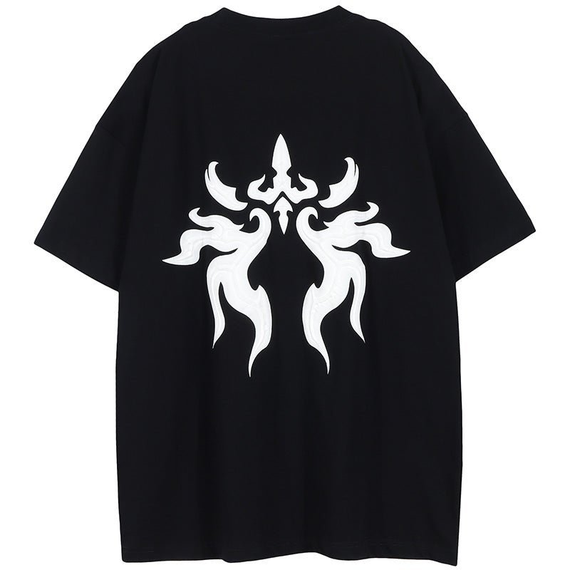 gothic and skull graphic t-shirt