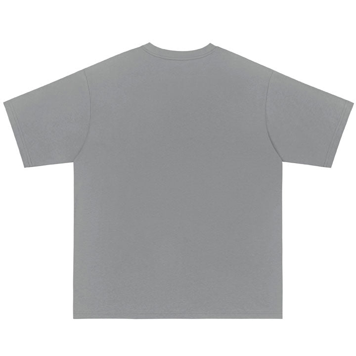 mist and letter pattern t-shirt