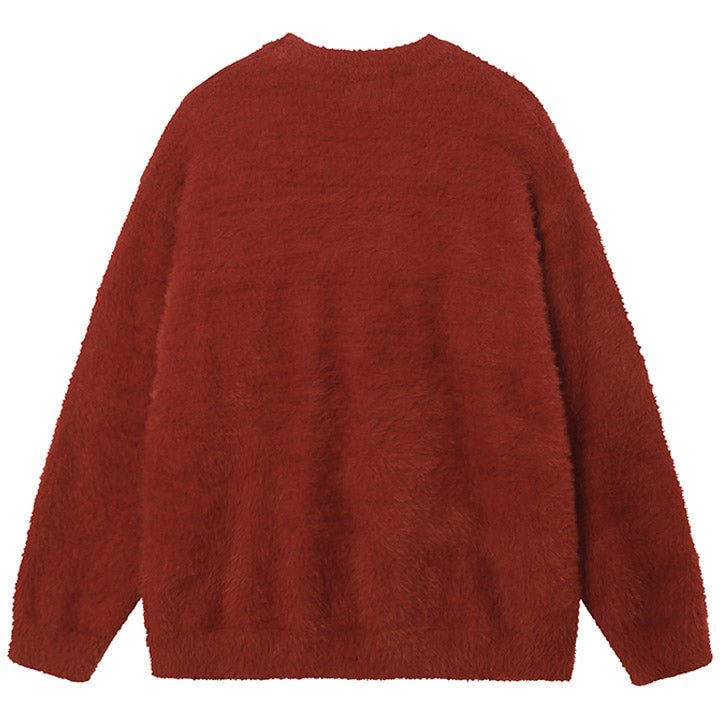 wine red knit sweater