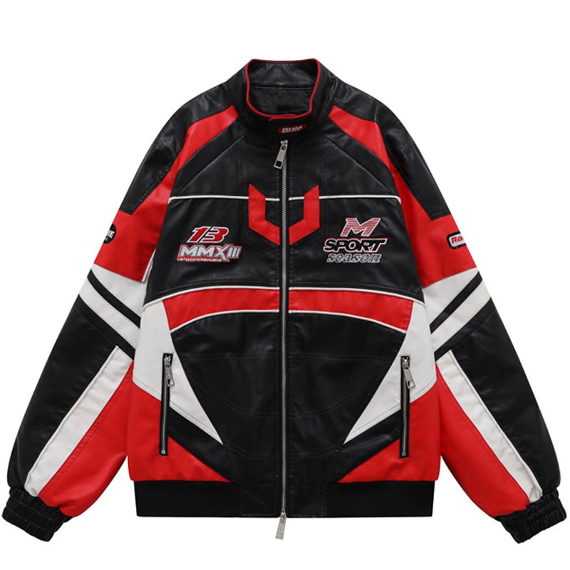leather racing jacket