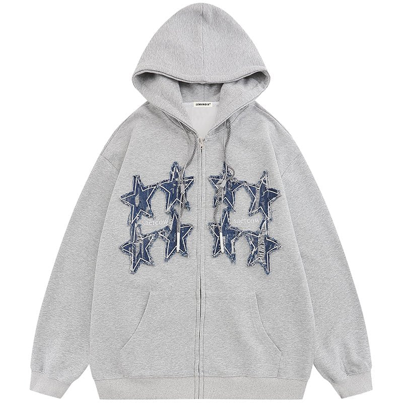 star patch hoodie