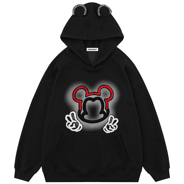 unisex hoodie with mouse ear