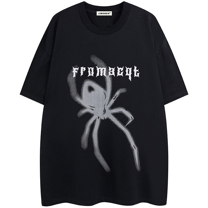 spider web print t-shirt